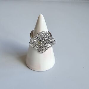 Floral Silver Ring By Sarah Conventry